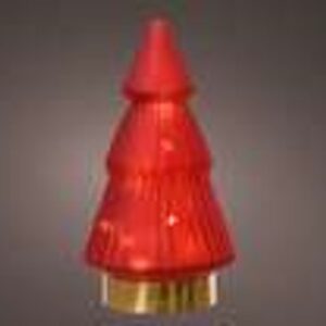 Micro LED boom glas rood/warm wit dia 10,5cm x h19,5cm